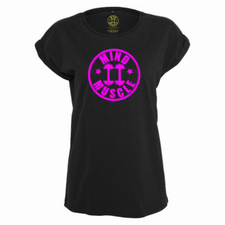 dames fitness logo t shirt roze